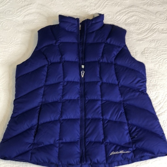 Eddie Bauer Vest Womens Blue Jacket Puffer Down Quilted Lightweight Size L - Picture 9 of 13